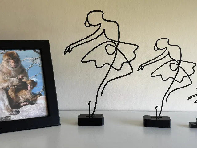 Minimal Ballet Line Art Sculpture
