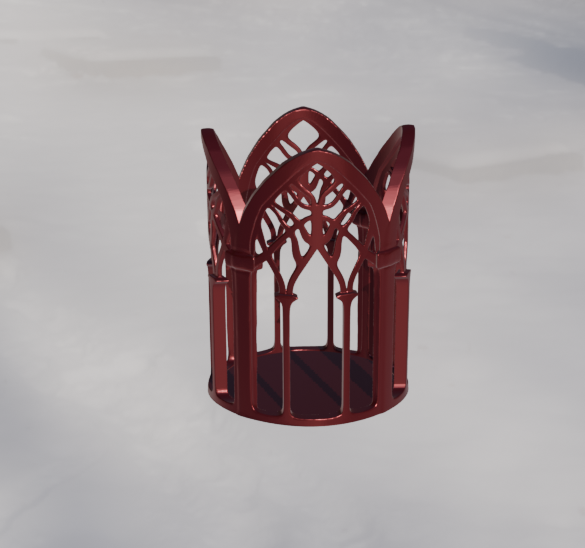 Miniatura 3 do modelo 3D Gothic Window Can Holder