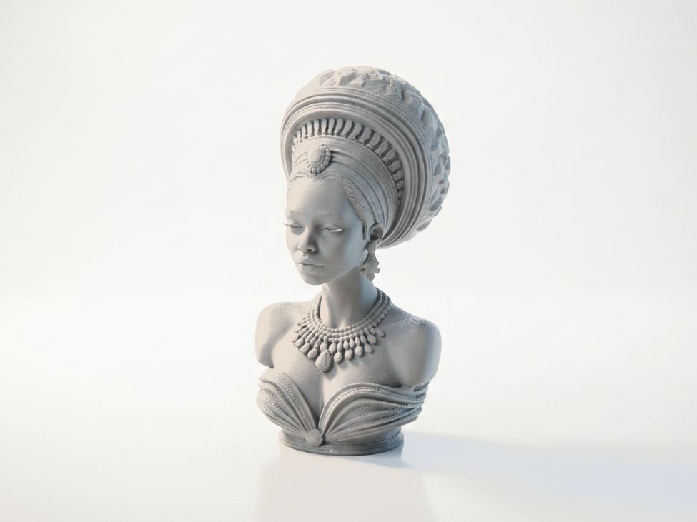 African Woman Bust Sculpture Female 3D Printable