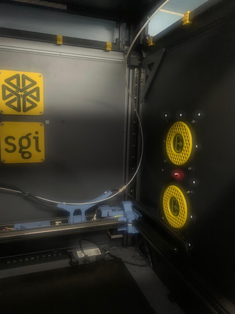 120mm fan cover with flow indicators