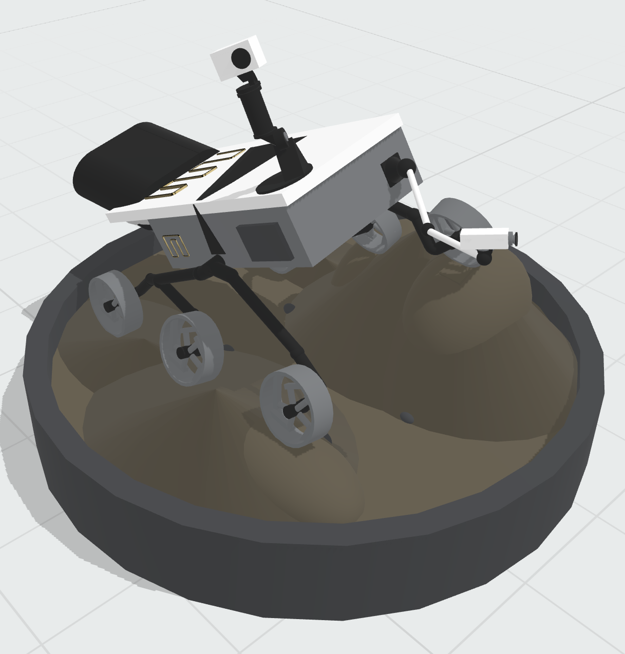 Mars Rover (I plan on fixing a lot about this to make it better for printing and so that less supports are needed, STAY TUNED FOR FINAL MODEL!!))