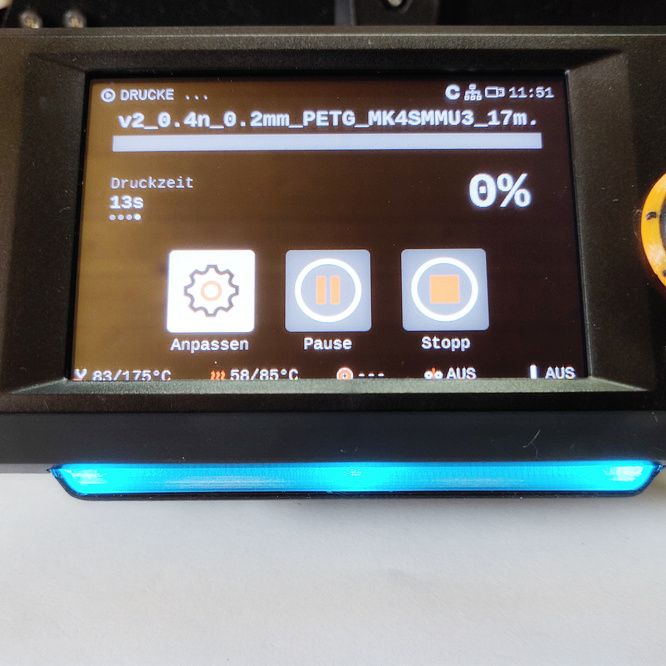 Original Prusa CORE One xLCD Status LED Diffuser (xLCD Type A and B) by ...
