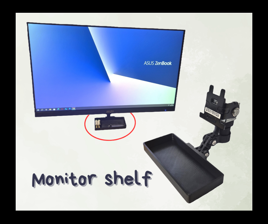 MSI monitor shelf
