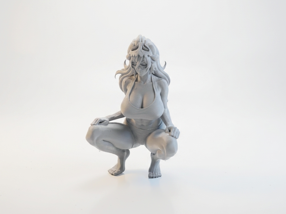Lady Squatting Female Figure Statue 3D Printable