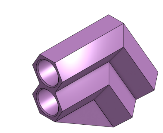 Hexagonal Corner Connector x4 120deg double for PVC Tubing