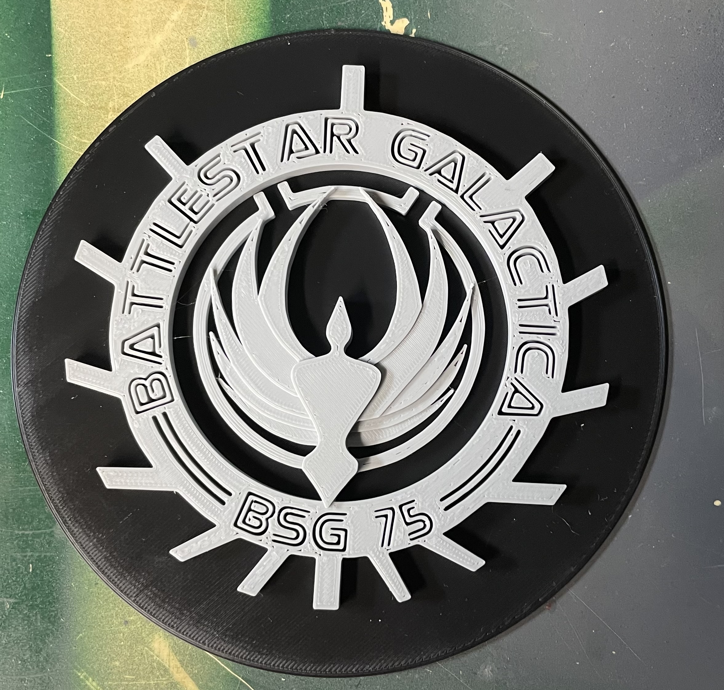 Battlestar Galactica Logo Wall or Desk Decoration-4-1/2" (112mm)