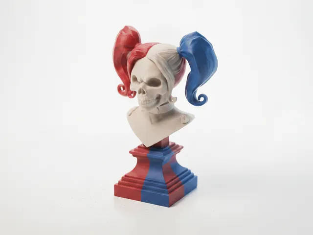 Harley Quinn Skull Bust Gothic Sculpture 3D Printable