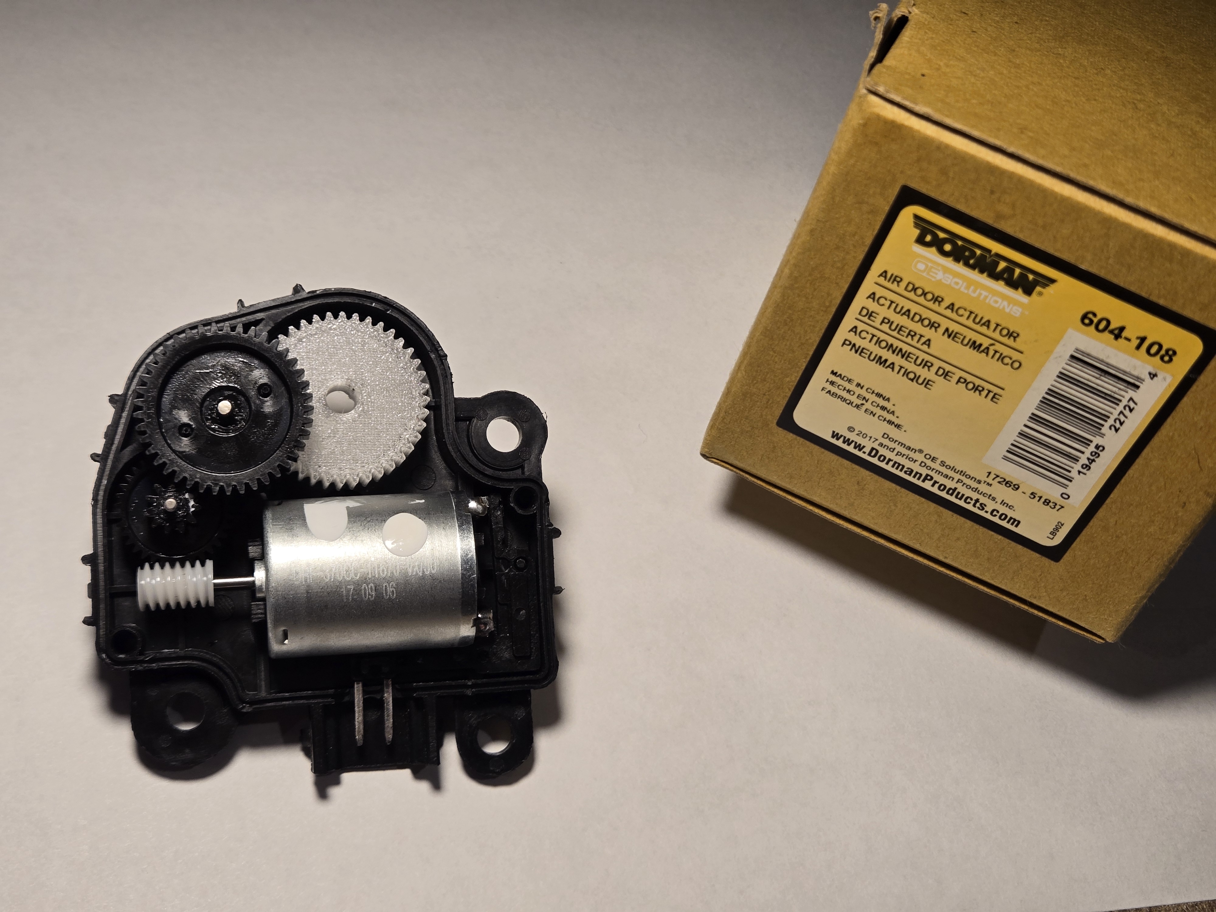 2006–2016 Chevrolet Impala Air Door Actuator Replacement Gears