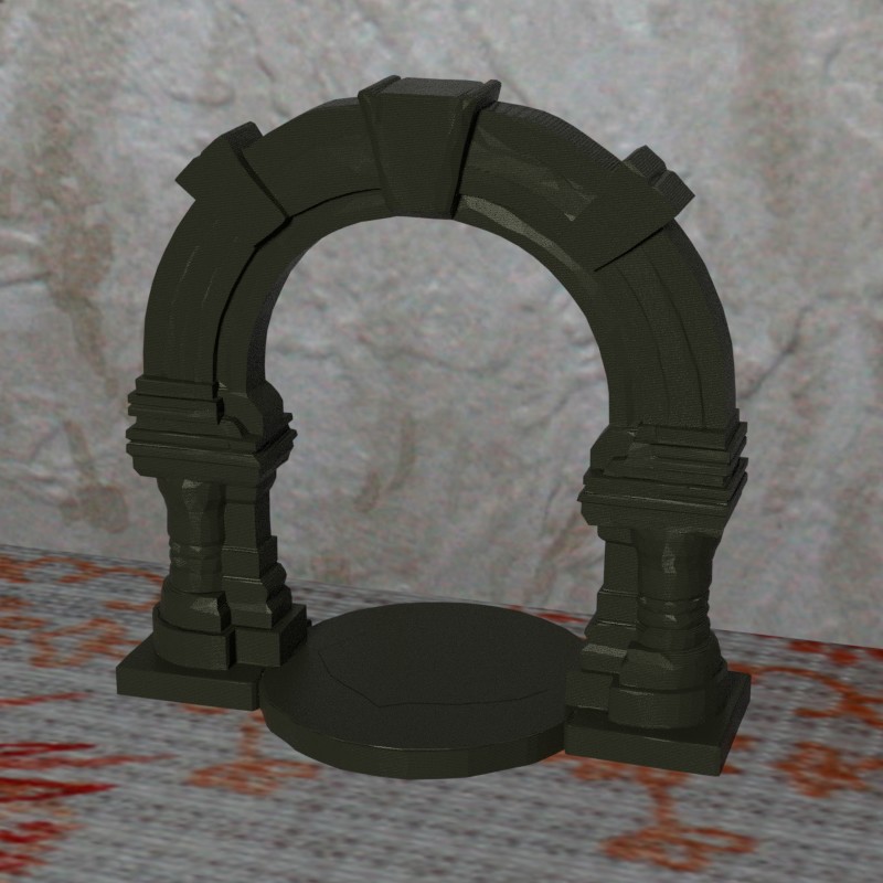Wargame DND Scifi Terrain Portal FDMprinting NOsupport Easyprint