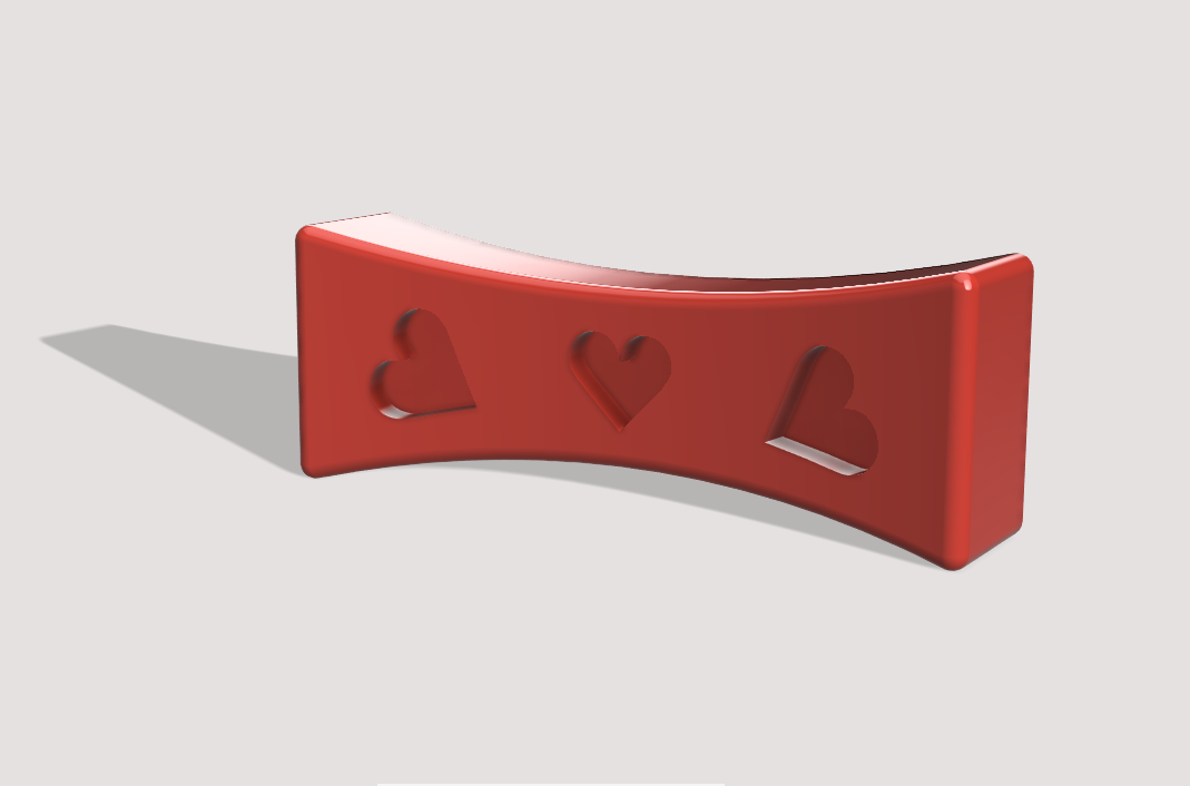 Chopstick Holder with three Hearts