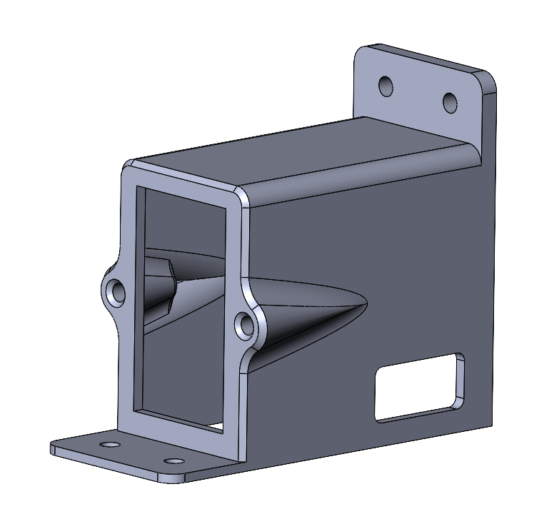 Ender 3 Pro power switch mount for bottom-placed PSU