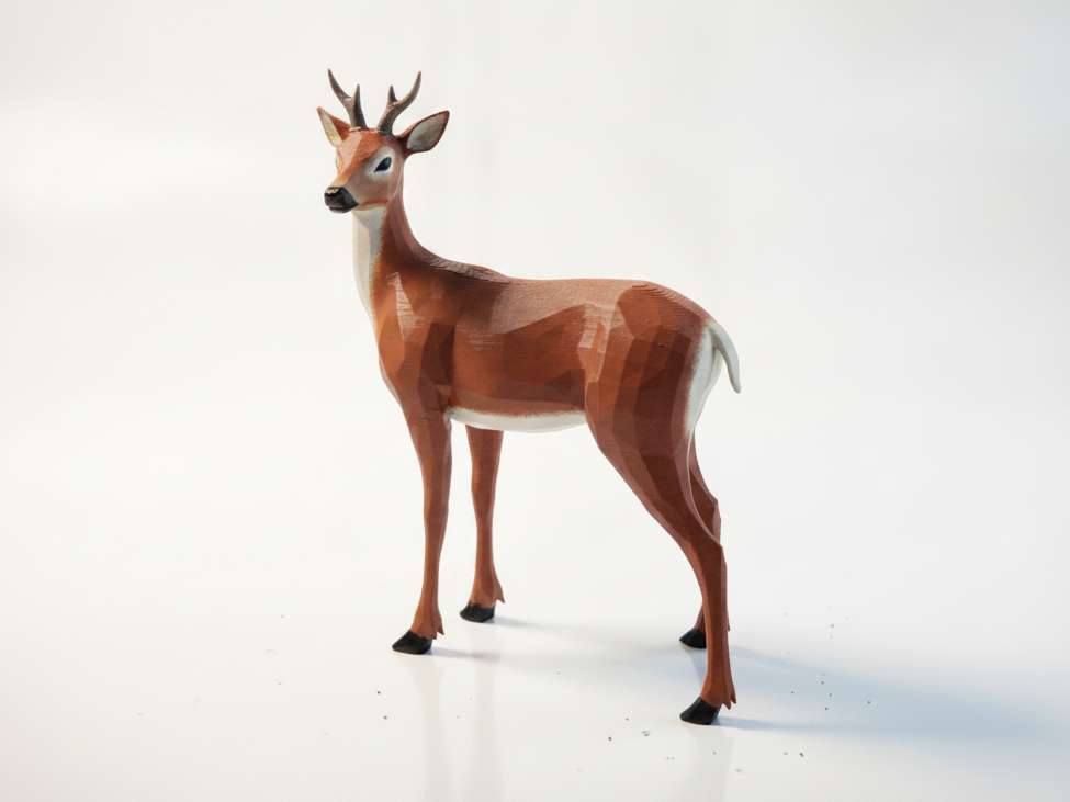 Realistic Doe Deer Animal Figurine 3D Printable
