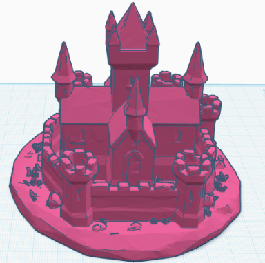 low poly castle