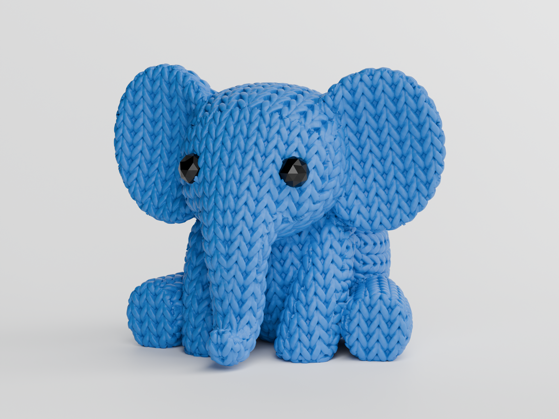 Miniatura 3 do modelo 3D Knitted Elephant