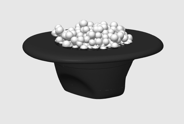 Miniatura 2 do modelo 3D Michael Jackson hat with popcorn
