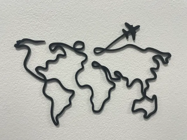 World map wall decoration