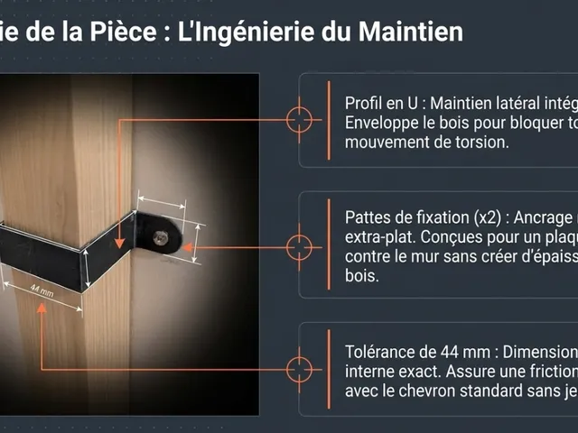 Support mural pour chevron de 44 mm / 44mm Timber Wall Mount Bracket