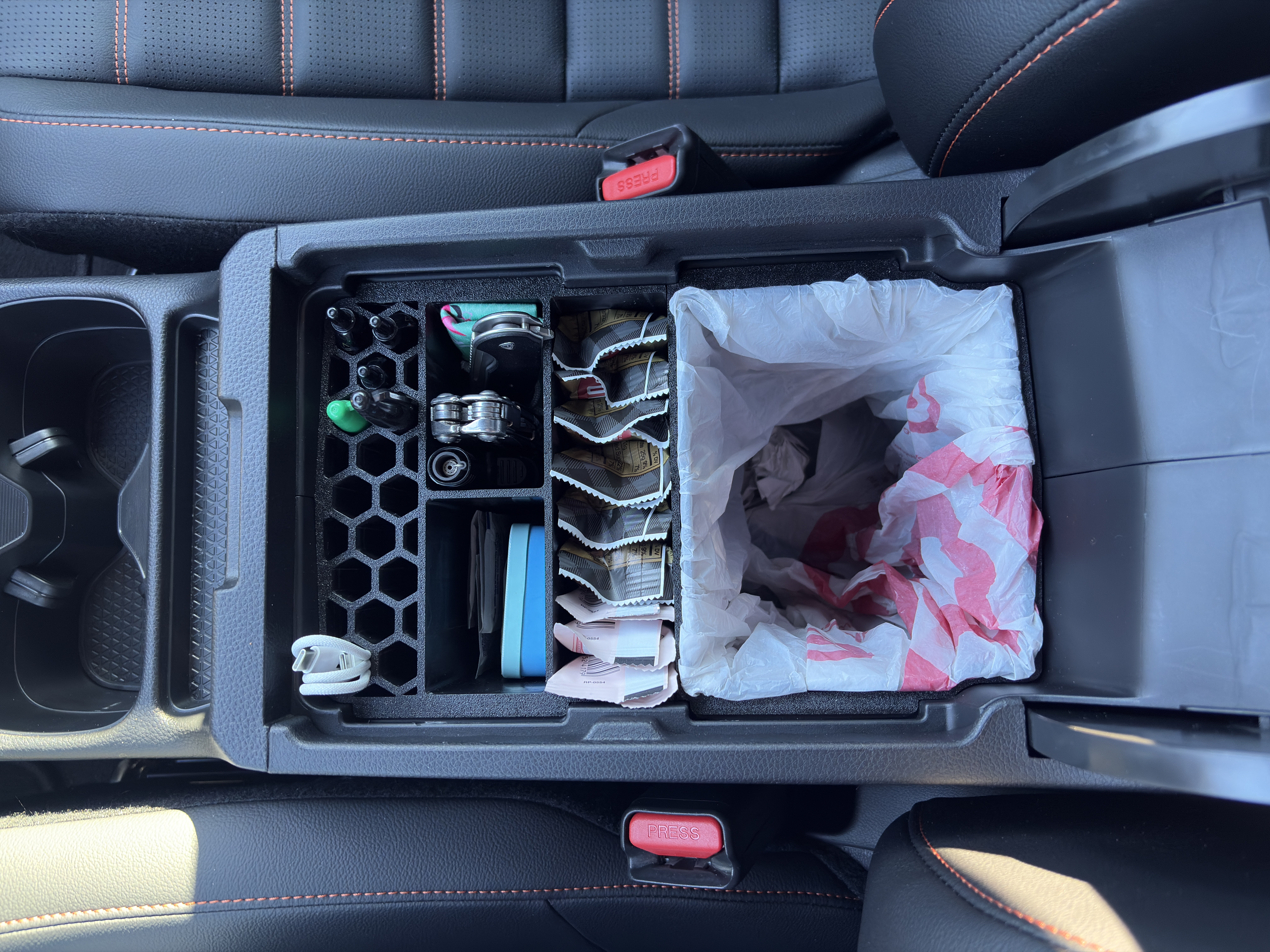 Center console organizer for 6th generation Honda CRV Sport