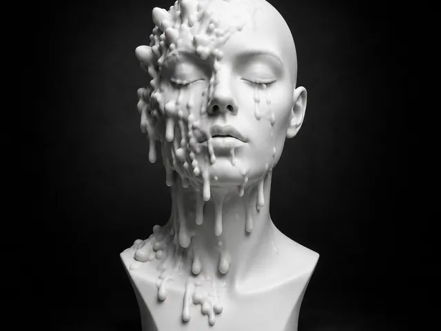 Melting Soul Bust STL | Surreal Female Sculpture | Modern Art Statue | Abstract Decor