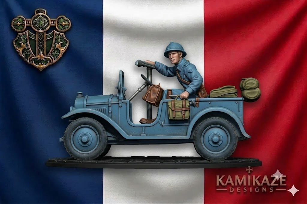 WW1 French Messenger in Feild Card