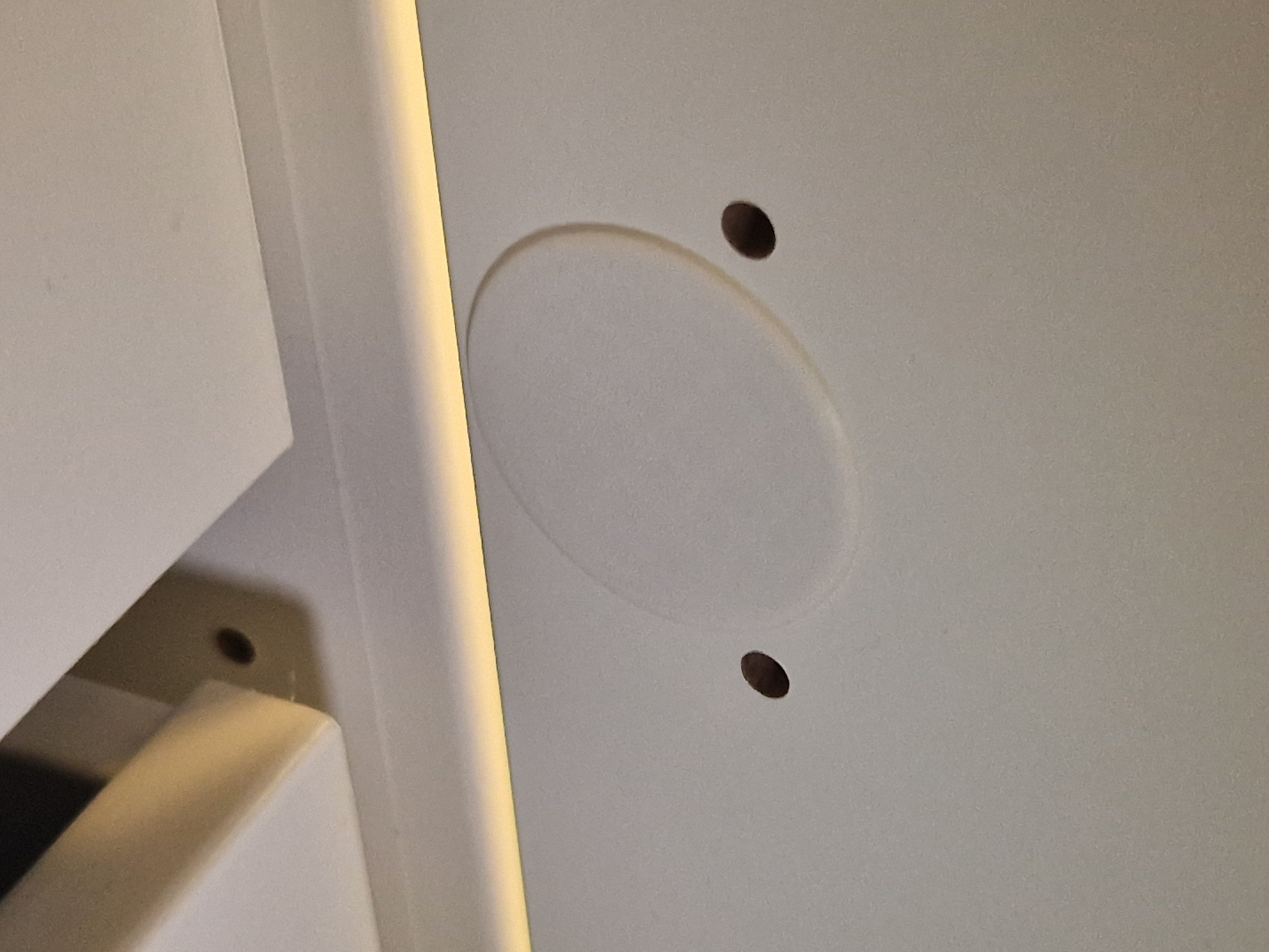 Ikea Pax wardrobe door hinge hole cover plug