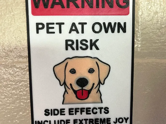 cute doggo warning sign