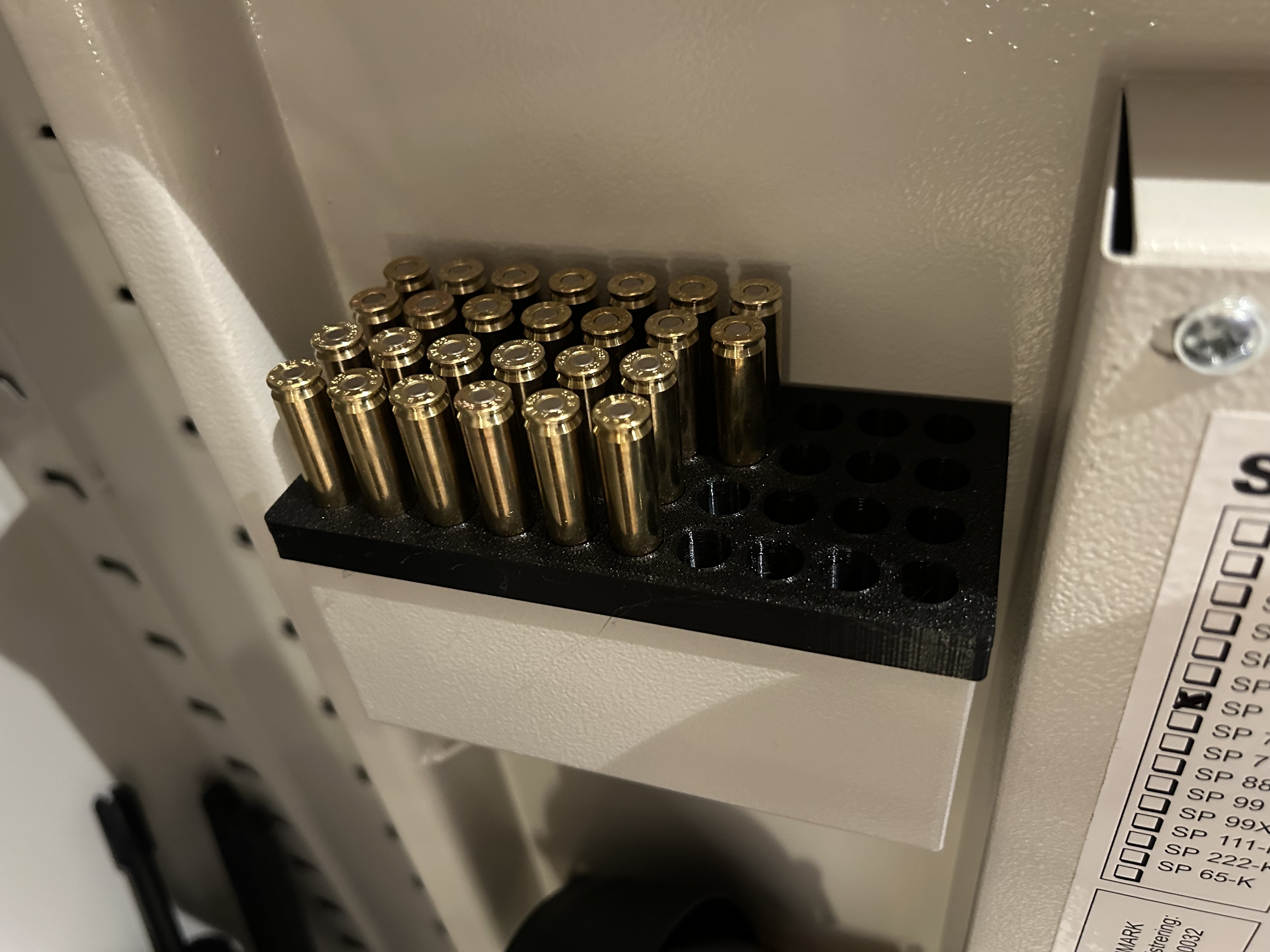 Door shelf ammo tray for Scandinavian Safe SP66