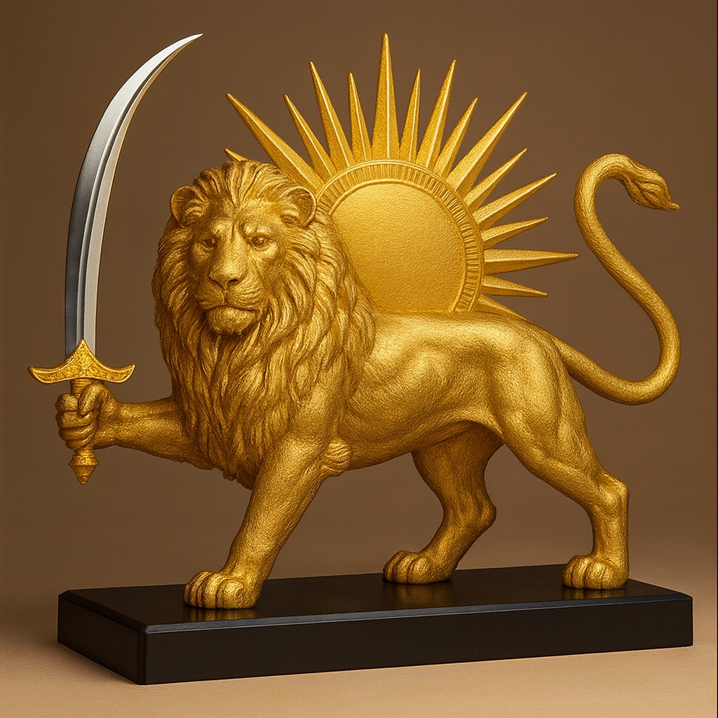 Shir o khorshid_Persian Lion and Sun Statue
