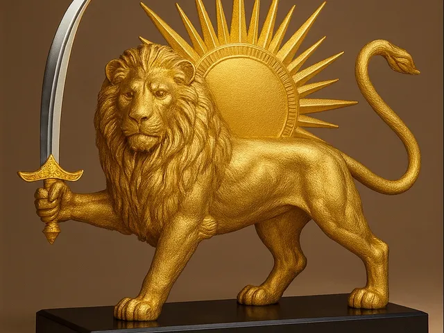 Shir o khorshid_Persian Lion and Sun Statue