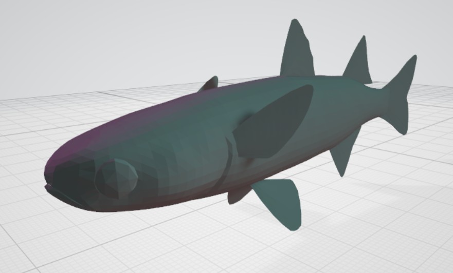 Modelo 3D de un pez