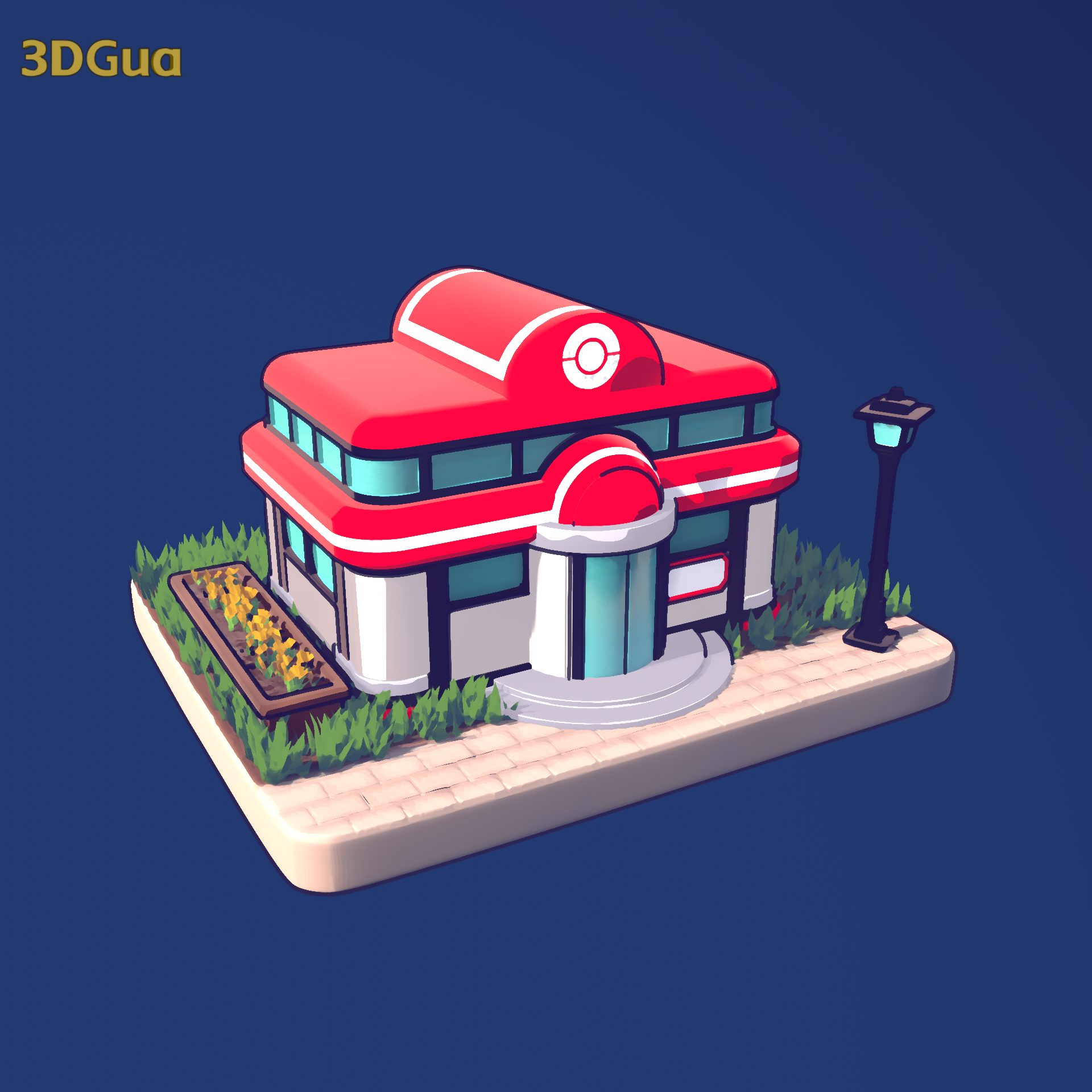Pokémon Center Fan Art Model