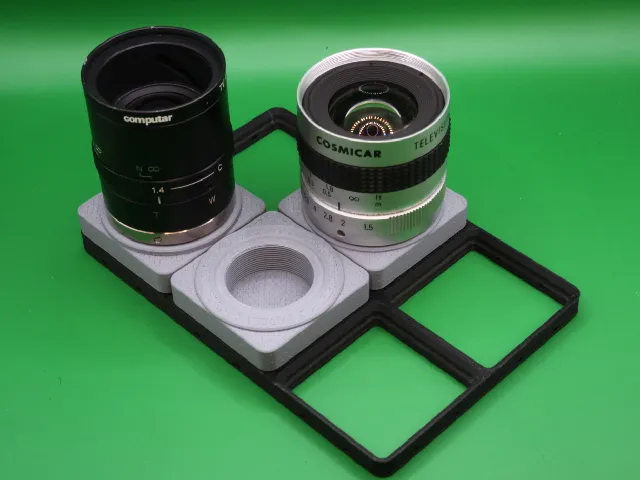 Gridfinity Compatiable C-Mount Rear Lens Cap
