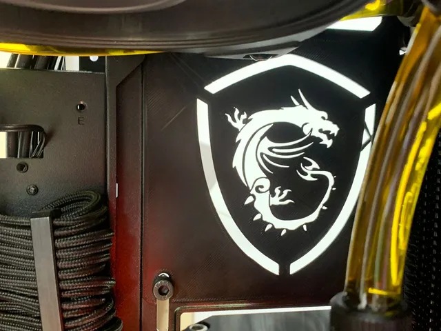Blende für 120 lüfterblech mit msi Logo