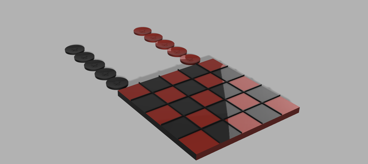 Checker Board With Pieces