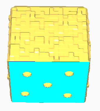 MineCraft Grass Block Plant Pot With Holes