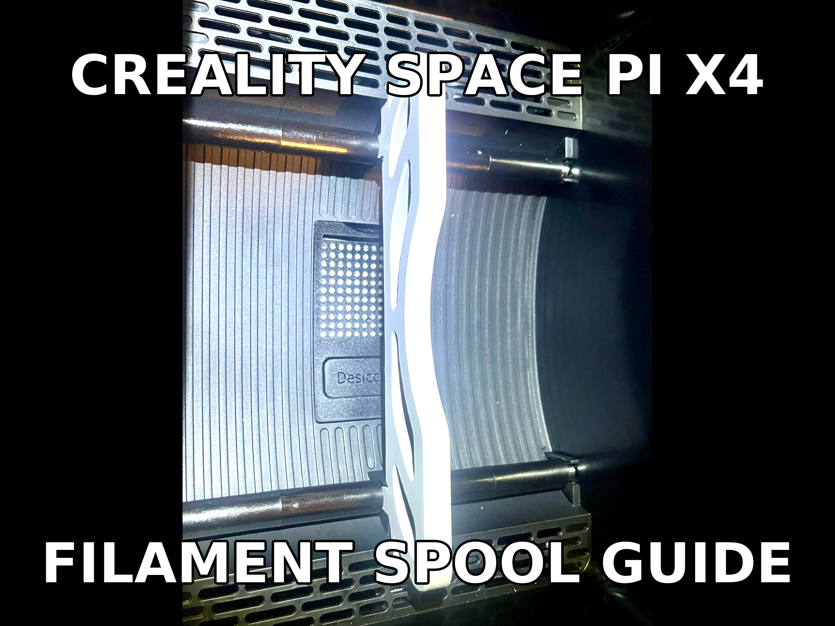 Creality SpacePi Space Pi X4 X4L Filament Spool Guide Fix - cliped