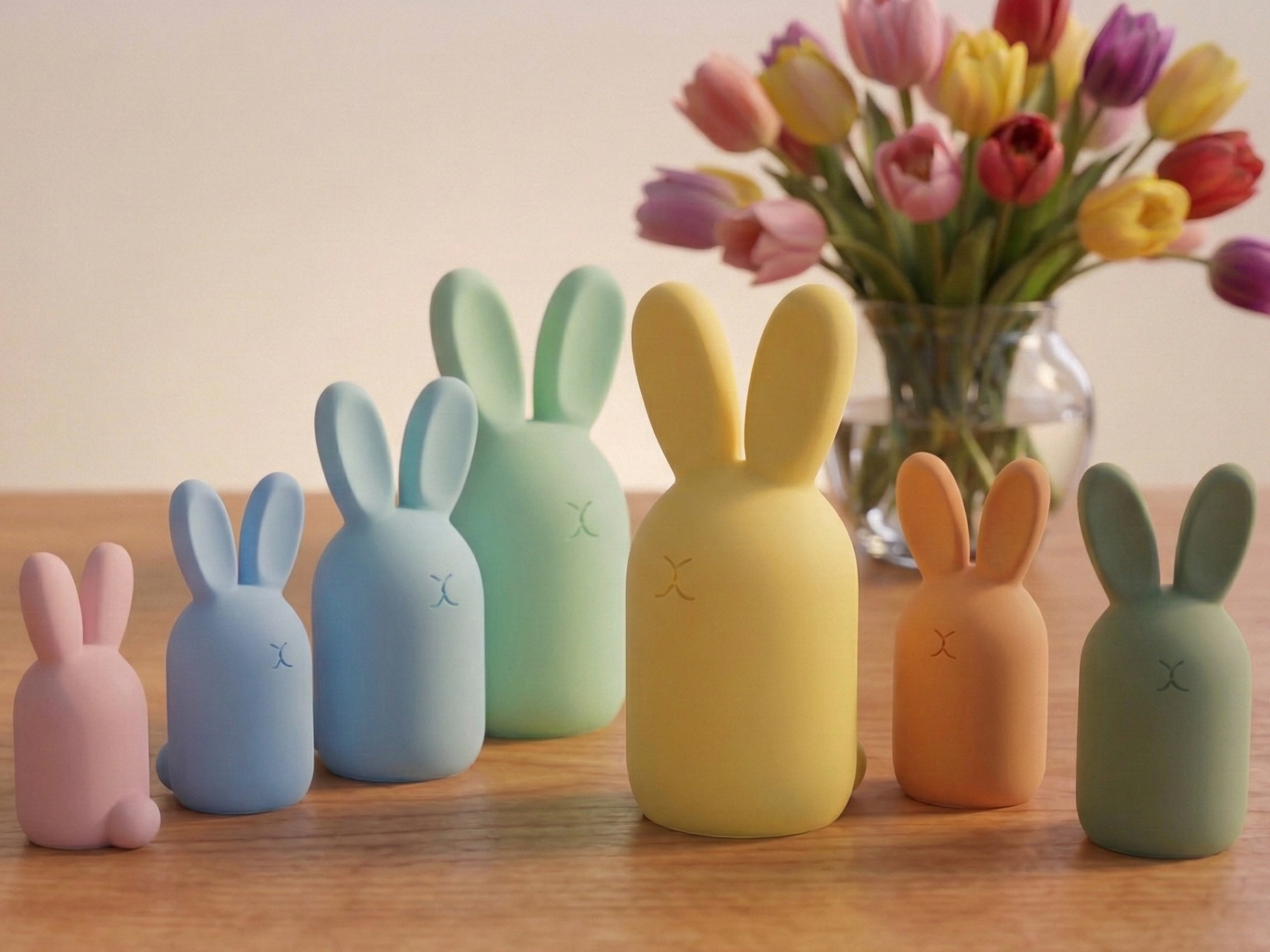 Modern Minimalistic Easter Bunny Design - just 3g & <30 Min! - no supports!