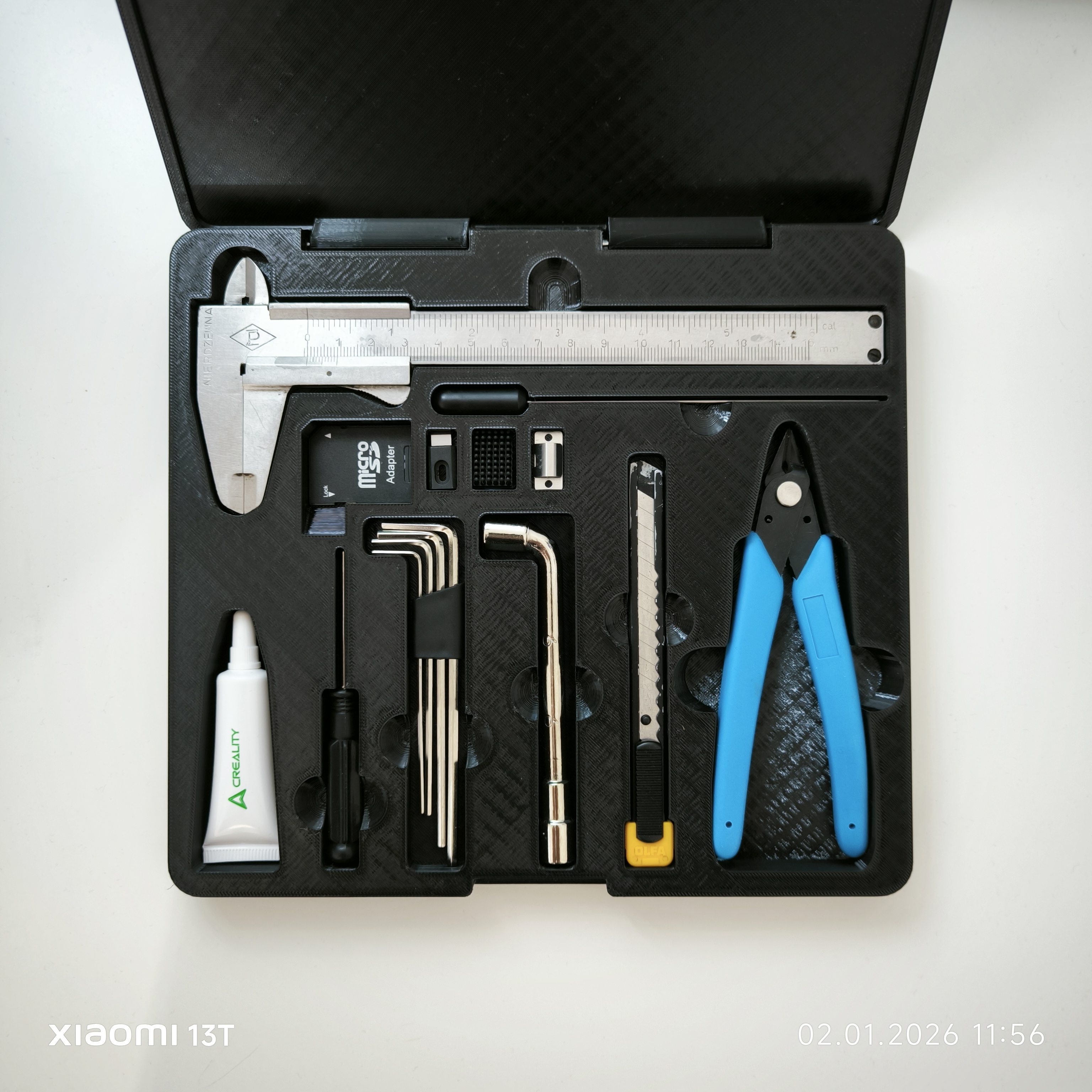 Creality K2 Tool Organizer Case (3 Files, Under-Desk Mount)