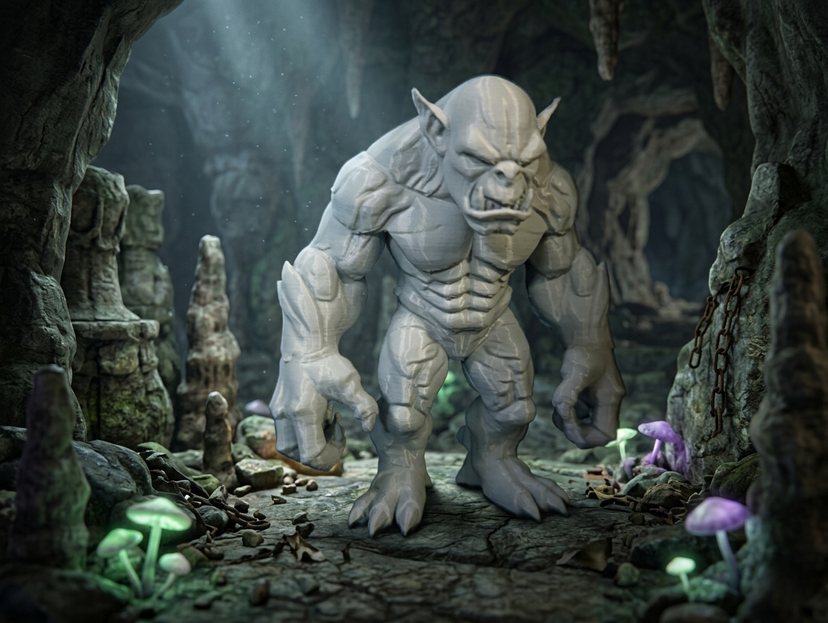 Savage Troll Dretch - Fantasy RPG Tabletop Mini 3D model by Wild190