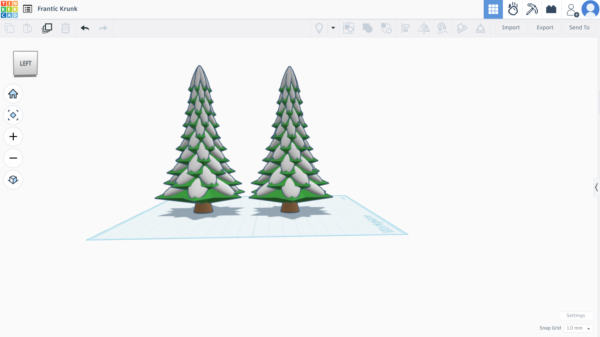 snowy tree for models