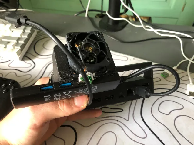 Fan extension for steam deck dock 40mm fan.