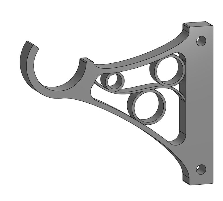 Curtain Rod Holder 1-3/8" rod - side mount
