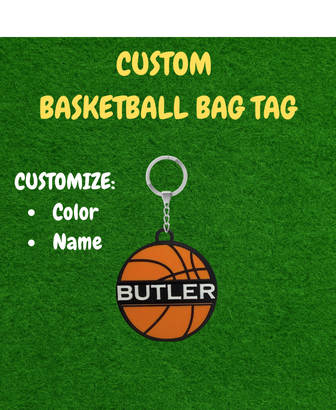 Basketball Bag Tag Keychain - Personalize