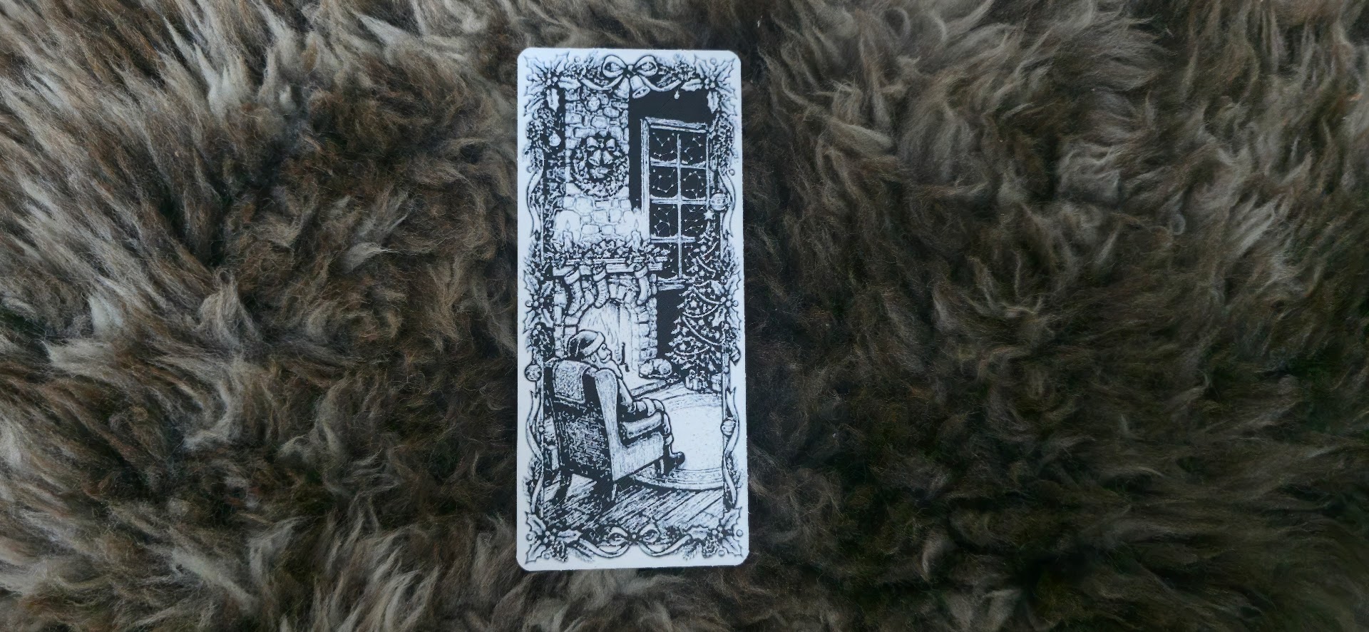 Santa Relaxing by the Fireplace Bookmark