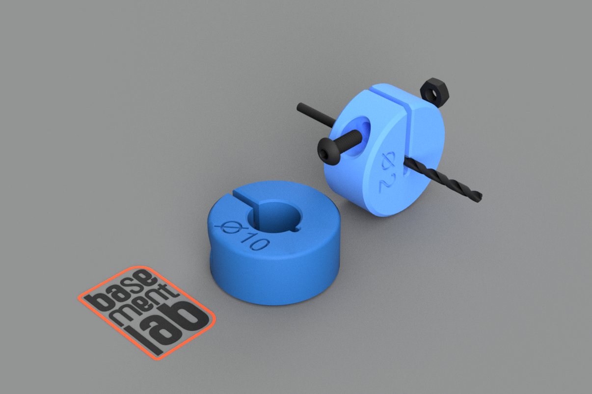 Drill Bit Stopper Depth Stop Ø10mm M3 Thread-  Limitatore di profondità