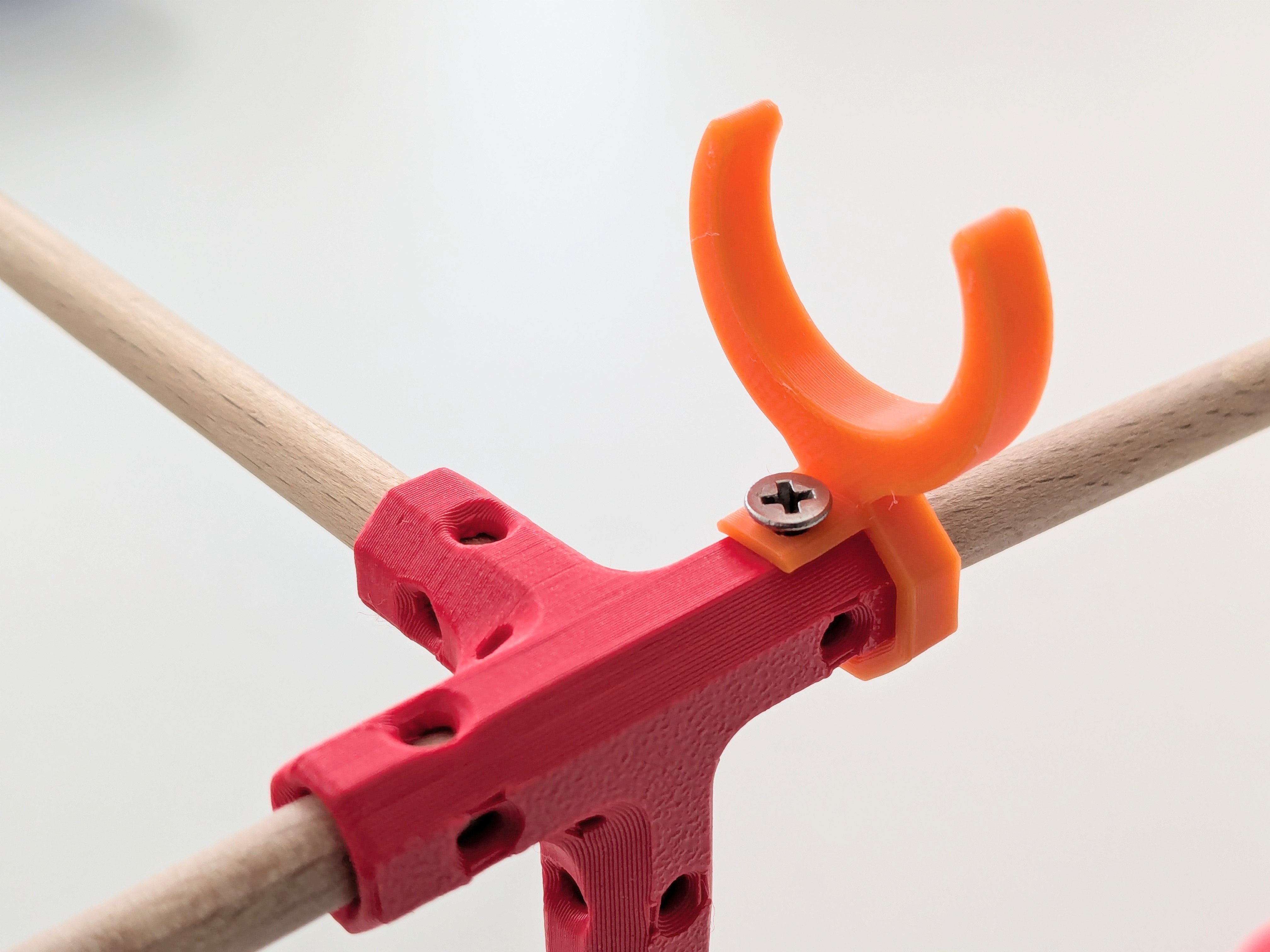 Pipe Clip for Round Bar Connector to Clamb Rods with Different Sizes 3D model thumbnail