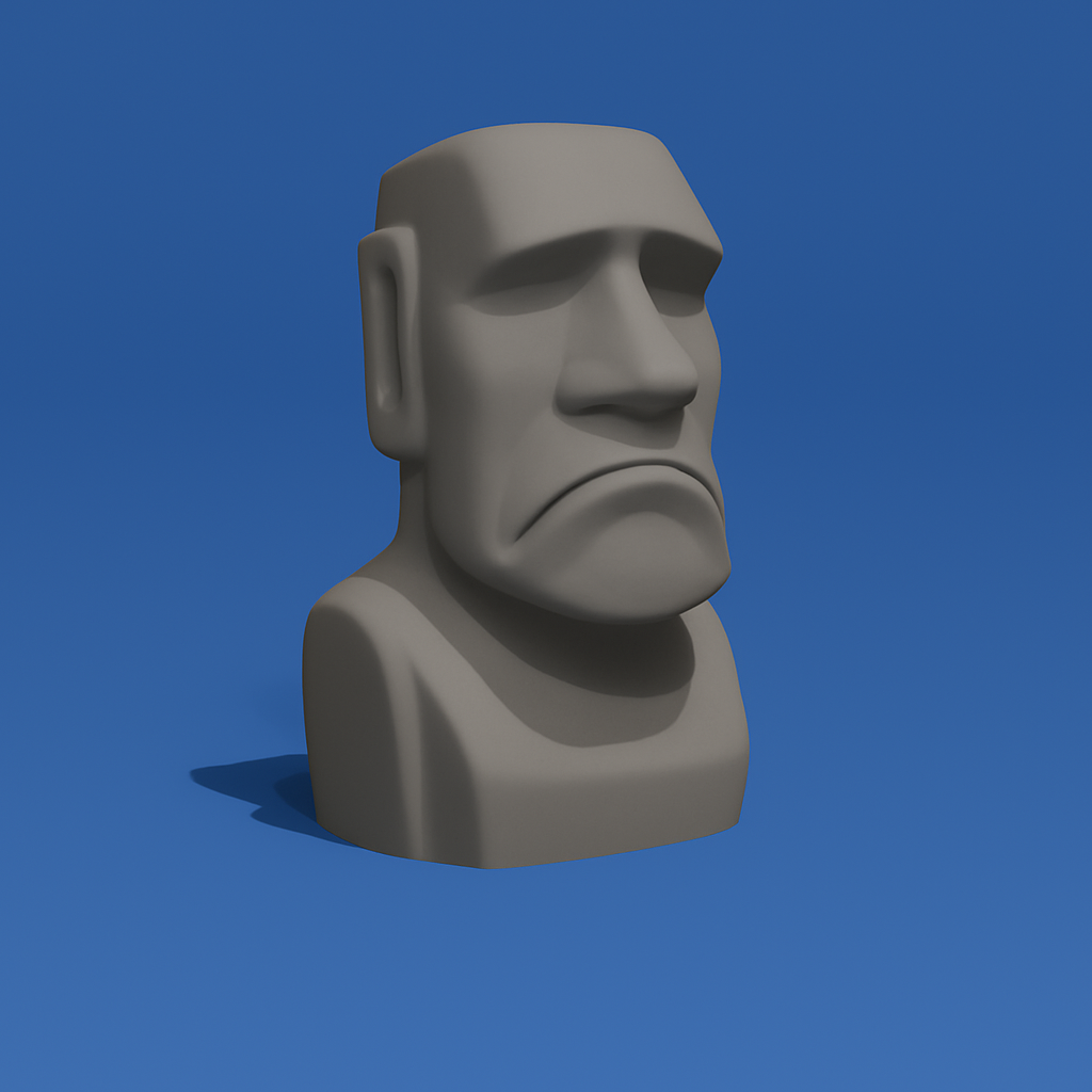 Sad moai (no suppots)