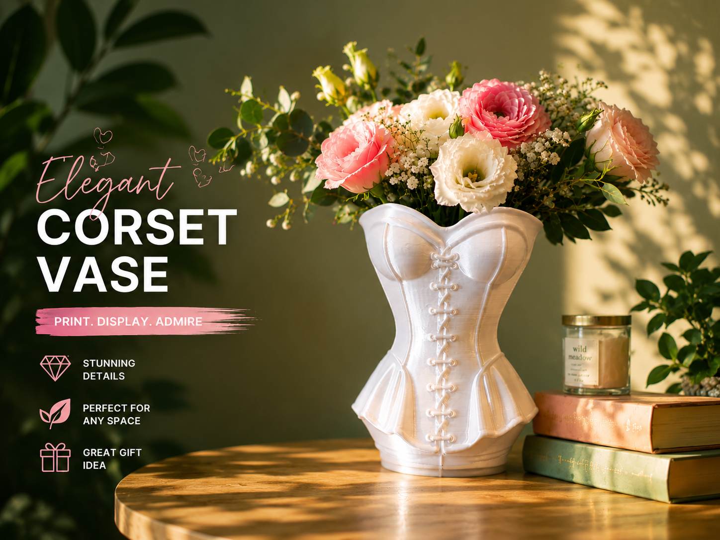Corset Vase– Lace Up Design & Details