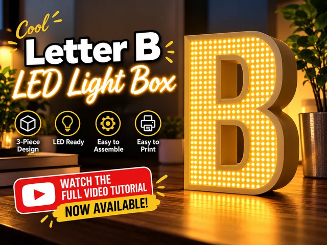 3-Piece Letter B LED Light Box