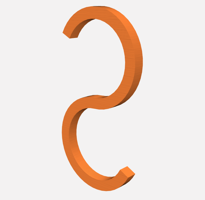 Simple hook 23.5mm (parametric)